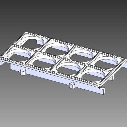 Modular ravioli press tray 8x 3D model