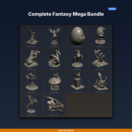 Complete Fantasy Mega Bundle - 14-Model STL Bundle