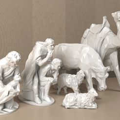PART3.jpg STL file Nativity - Crib LOW POLY - PART 3・3D print design to download