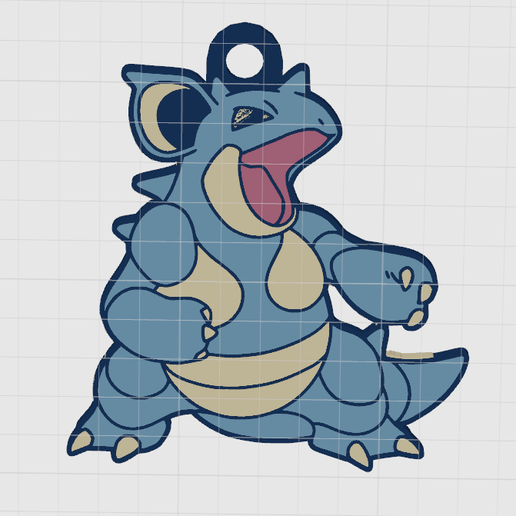 031-2.png Nidoqueen Keychain - Kanto Collection (Multicolor .3mf & Single Color .stl)