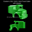Proyecto-nuevo-2023-01-01T171327.910.png Fichier STL Cabine de camion personnalisée L 911 / 1112 / 1114 avec couchette・Objet pour imprimante 3D à télécharger