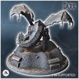 4.jpg Double-horned spiked dragon wrapped around a rocky peak with long tail (33) - Medieval Dark Chaos Animal Beast Undead Tabletop Terrain