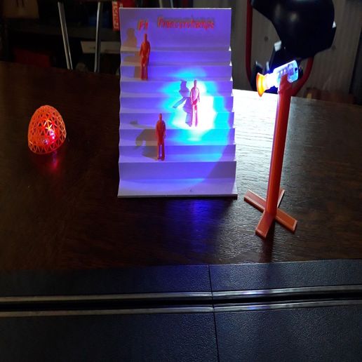 Miniature Carrera car headlight holder 3D model