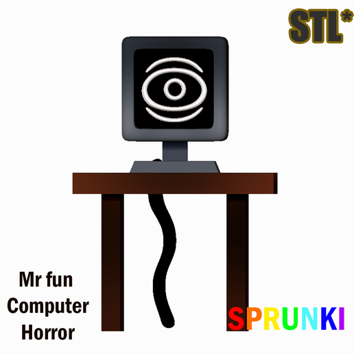 STL file Sprunki Incredibox Mr fun computer Horror STL 3D Character ...