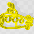 sub.png submarine cookie cutter porcelain fondant cookies