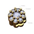 7 8*2.2mm diamonds Jf Archivo STL Pulsera de racimo de diamantes de burbuja redonda modelo de impresión 3D・Diseño imprimible en 3D para descargar, RachidSW