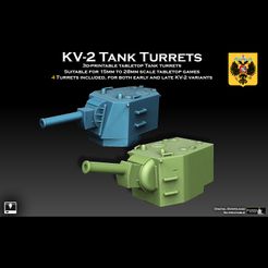 kv2-insta-promo-green.jpg STL file KV-2 Tank Turret・3D printing template to download