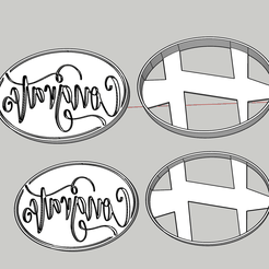 Congrats.png STL file Congrats graduation cookie cutter embossed cake design decoration party university girl boys・Design to download and 3D print