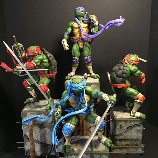 Fan Art - TMNT Diorama Set 3D print model 3D model