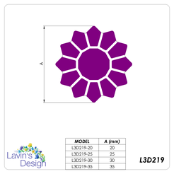 a ety Lavin's 3 Desigh MODEL A (mm) L3D219-20 20 L3D219-25 25 L3D219-30 30 L3D219-35 35 L3D219 Archivo STL L3D219 / Cortador de arcilla・Objeto para impresora 3D para descargar, Denislav