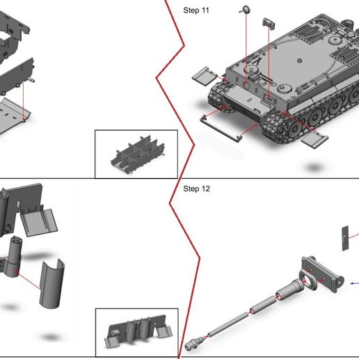 🐅 Tiger H1 Tank — Assembly Kit — Support Free — Instruction・ 3D File ...