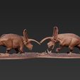 torosaurus-triceratops-duel-RWE-3.jpg Right Where it Ends Torosaurus Triceratops Combatants 1/35 scale