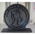 e93e410c47fd2cb24eff924f2aa84d28_preview_featured.jpg Free STL file Wounded Warrior Logo with Stand for Memorial Day・3D printing design to download