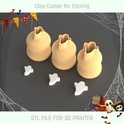 2.jpg 3D file Ghost Mini Cutter, Halloween Micro Clay Cutter, 3 Sizes・3D printer model to download, craftunicutters