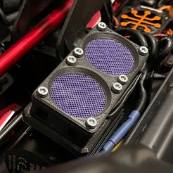 1.jpeg 3D file Arrma Mojave BLX Dual 35x35 fan adapter・Model to download and 3D print
