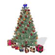 0_00003.jpg Chrismas Tree 3D Model - Obj - FbX - 3d PRINTING - 3D PROJECT - GAME READY NOEL Chrismas Tree  Chrismas Tree NOEL