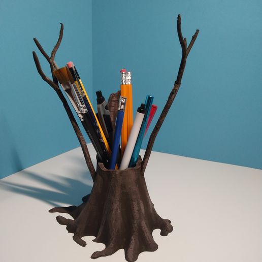 PenHolder1-2.jpg Pot / Pen Pencil Holder (Old Stump)