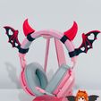 IMG_9289.jpg BUNDLE Devil Horns Succubus Wings Auriculares / Adaptador para auriculares / Accesorio