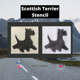 Scottish Terrier . Stencil oe Stencil Scottish terrier