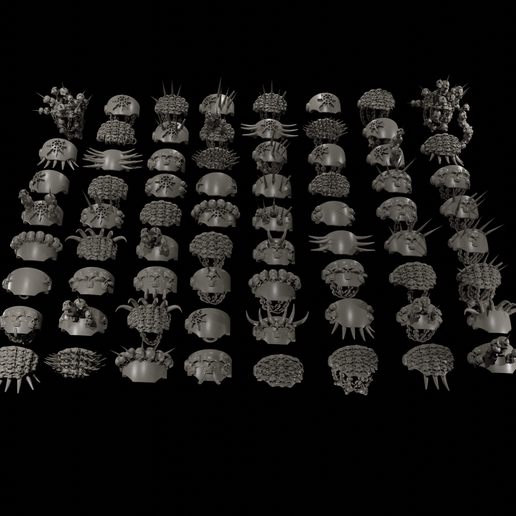 Chaos Tartaros Shoulder Pads 3D model