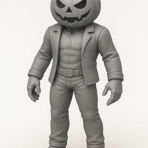 🎃 Pumpkin Head Action Figure - Halloween 3D Print STL・ STL