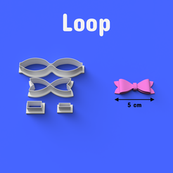 1013.png Archivo 3D Cortador de galletas Loop / Fondant・Modelo para descargar y imprimir en 3D
