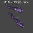 RR Avon 302 jet engine (Uf fe @nahuelcustoms Wj, ; fy) RR Avon 302 jet engine