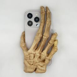 1.jpg Archivo STL Funda Handbone para iPhone 14pro max/13pro max・Objeto imprimible en 3D para descargar