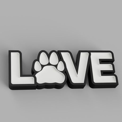 NAMELED LOVE PET - LED LAMP WITH NAME 3D model