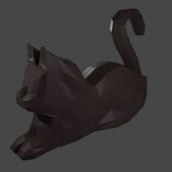 ssss_large.jpg TIRELIRE LOW POLY POUR CHAT ASSIS