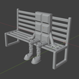 bank.png Miniature Display Bench – Modular 4-Piece 3D Printable Seat for Figurines
