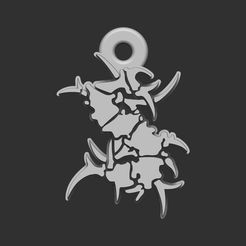 01.jpg Fichier STL Logo du groupe Sepultura (Pentand - Boucle d'oreille)・Modèle à télécharger et à imprimer en 3D