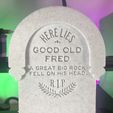 good_old_fred7.jpg 3D Haunted Mansion "GOOD OLD FRED" Tombstone