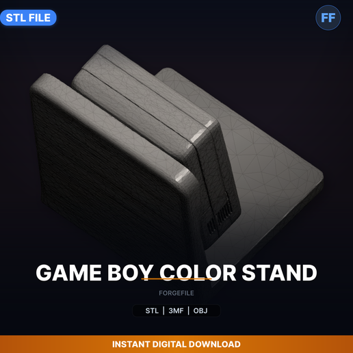 Retro Compact Handheld Console Display Stand - 3D Printable STL File