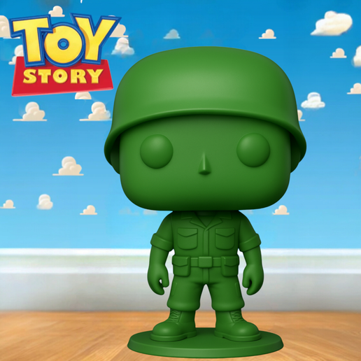 👨 Sarge Funko Pop Toy Story Green Army Man Custom Figure・ STL