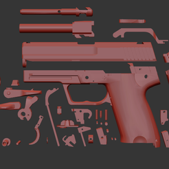 STL file KWA KSC H&K HK USP COMPACT AIRSOFT GUN RACK DISPLAY STAND HOLDER  🔫・3D print model to download・Cults