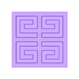 Onlay-relif-Givenchy-logo.STL Square greek key onlay relief logo tile 3D print model