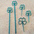 3dprintny_partytime2.jpg Download free STL file Lucky St. Patrick's Day Party Picks and Swizzle Sticks • 3D printable template, barb_3dprintny
