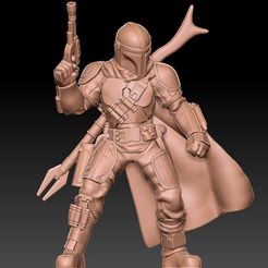 1.jpg Free 3D file Mandalorian・Template to download and 3D print