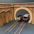 IMG_3491.jpg Tunnel Portal, Double Track with matching retaining wall. Scalable