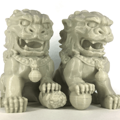 Capture d’écran 2018-03-26 à 18.07.14.png Free STL file Chinese Guardian Lions - Split・3D printer design to download