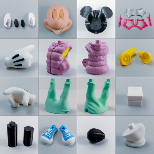 PIEZAS.png MICKEY MOUSE- URBAN VIBES (OR WHATEVER) MULTIPARTS AND 3MF