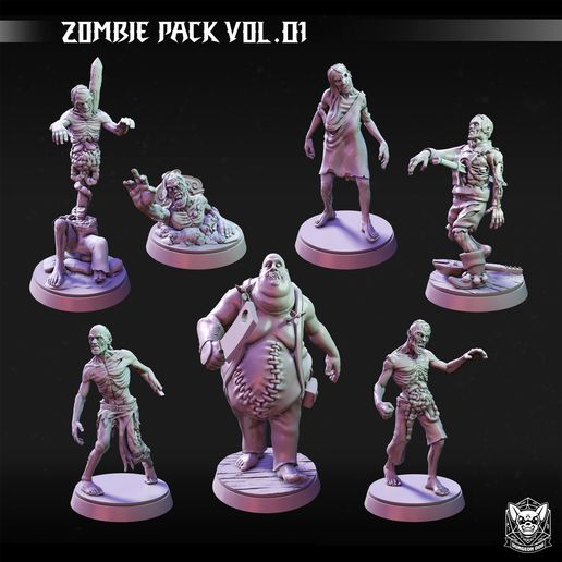 🧟 Zombie Pack Vol.01・ 3D File for ・Cults