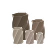 Untitled.png Hexagonal Twist 1 Vase STL File - Digital Download -5 Sizes- Homeware, Minimalist Modern Design