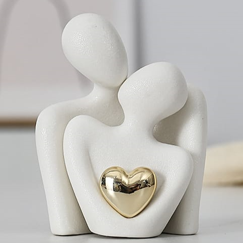 COUPLE kissing with A HEART, LOVE DECORATION 3D model