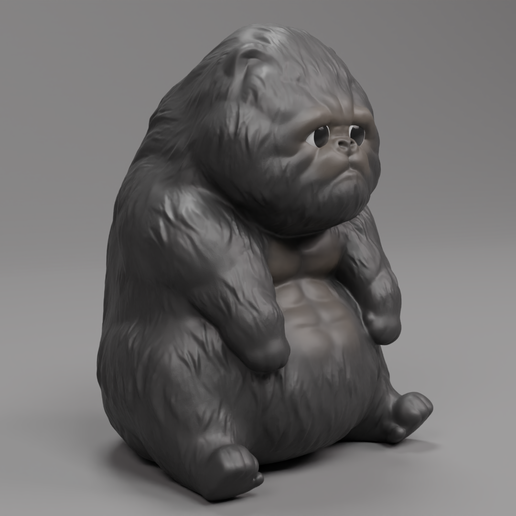 0002.png Figurine de King Kong triste et léthargique à imprimer en 3D