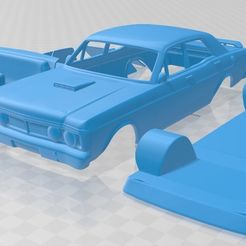 Ford-Falcon-GT-HO-1971-Cristales-Separados-1.jpg Fichier 3D Ford Falcon GT-HO 1971 Voiture à imprimer・Design imprimable en 3D à télécharger