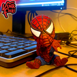 01.png Spider Man Multicolor Flexi Print-In-Place + figure & keychain