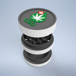 1.png STL file CBD WEED GRINDER・Design to download and 3D print