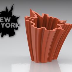 SkyLine-NewYork-Vase-01.jpg Download free STL file SkyLine Vase: NEW YORK • Model to 3D print, BonGarcon